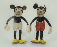 Pair of Dean’s Rag Book velvet Mickey Mouse’s, 1930s,