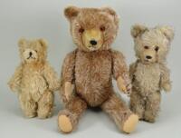 Hermann light brown mohair Teddy bear, German 1950s,