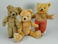 Three British mohair Teddy Bears, 1950s,