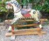 A J Collinson & Sons carved wooden dapple grey Rocking Horse, 1950s, - 2
