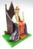 Johillco RARE souvenir figure of King George VI on Coronation Chair - 5