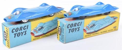 Corgi two boxed Proteus-Campbell-Bluebird Record car