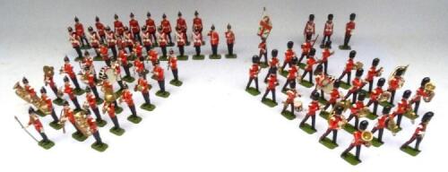 Soldiers Soldiers Line Infantry Band at attention