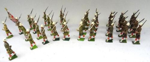 Britains Highlanders in khaki foreign service dress marching