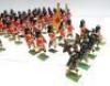 Britains and other repainted Gordon Highlanders marching - 2