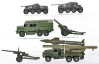 Six Unboxed Military Dinky Toys