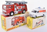 Two Boxed Dinky Toys 285 Merryweather Marquis Fire Tender