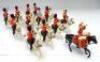 Britains repainted Royal Scots Greys with thirteen piece recast mounted Band - 2