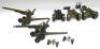 Britains, two sets 2064, 155mm Guns - 5