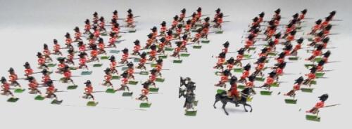 Britains from sets 88 and 2062, repainted Seaforth Highlanders charging