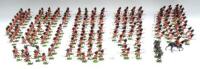 Britains from sets 88 and 2062, repainted Seaforth Highlanders charging