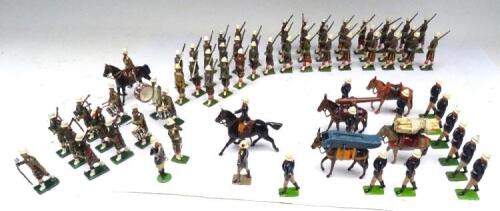 Britains Cameron Highlanders in foreign service order marching