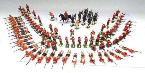 Britains repainted Black Watch, Camerons and three Seaforth Highlanders firing