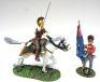 Britains matte series Napoleonic sets 36016 French mounted Officer of 4th Lancers - 3
