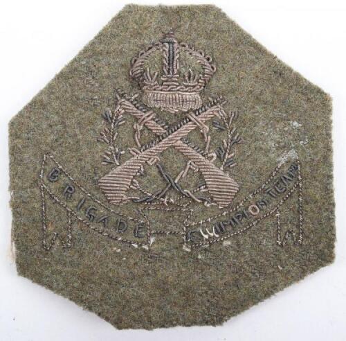 Post 1902 British Army Brigade Champion Team Bullion Prize Badge
