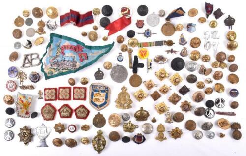 Box of British Badges and Buttons