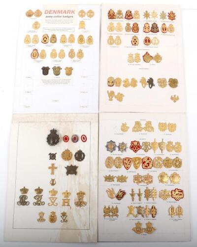 4x Display Boards of Danish Military Badges