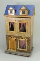 Moritz Gottschalk blue roof dolls house, German circa 1890,