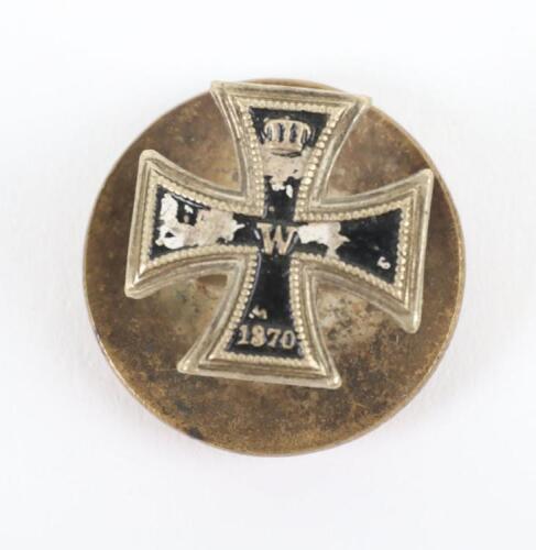 Imperial German Iron Cross 1870 Button Hole Badge