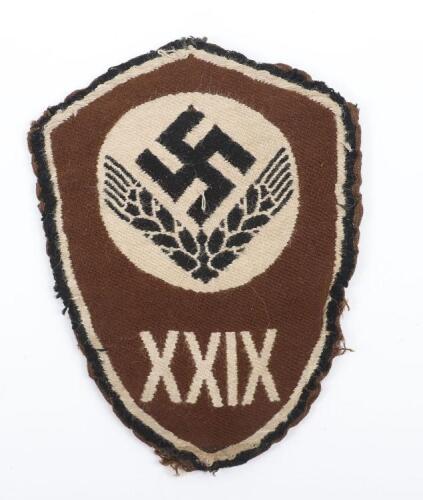 Third Reich Female Section RAD District Arm Badge