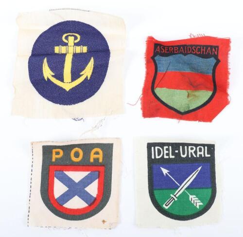 3x WW2 German Foreign Volunteer Printed Arm Shields