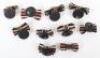 10x WW1 1914-18 Honour Cross Ribbon Button Hole Bars - 2