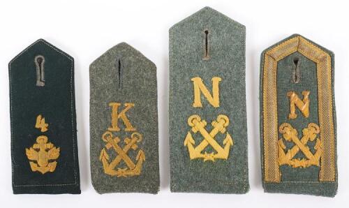 4x WW2 German Kriegsmarine Coastal Artillery Shoulder Boards