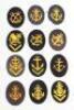 12x WW2 German Kriegsmarine (Navy) Trade / Speciality and Rank Badges