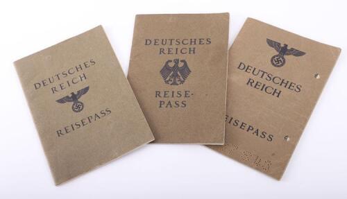 3x German Reisepass Books