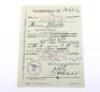 Third Reich NSFK Pass - 2