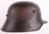 WW1 German M-16 Camouflaged ‘Post Home’ Steel Combat Helmet - 7