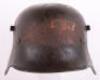 WW1 German M-16 Camouflaged ‘Post Home’ Steel Combat Helmet - 11