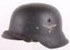 WW2 German Luftwaffe M-42 Steel Combat Helmet - 4