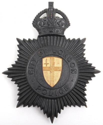 City of London Police Kings crown helmet plate