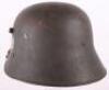 WW2 German / Austrian M-16 Transitional Steel Combat Helmet with Battle Damage - 5