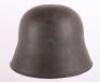 WW2 German / Austrian M-16 Transitional Steel Combat Helmet with Battle Damage - 6