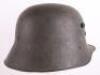 WW2 German / Austrian M-16 Transitional Steel Combat Helmet with Battle Damage - 7