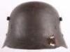 WW2 German / Austrian M-16 Transitional Steel Combat Helmet with Battle Damage - 10