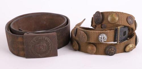 WW1 German Prussian Combat Belt and Buckle