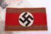 Extremely Rare Third Reich NSDAP Armband for Reich Level Eines Oberen or Obersten-Amtes Said to have Belonged to Albert Speer and Given to a German Layer in Wisconsin USA by Harold W Zurn who Commanded Augsburg Detention Centre in 1945 - 2