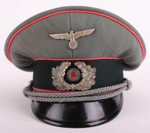 WW2 German Army (Heer) Panzer Officers Peaked Cap
