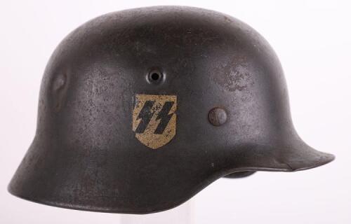 WW2 German Waffen-SS M-40 Steel Combat Helmet