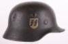 WW2 German Waffen-SS M-40 Steel Combat Helmet - 2
