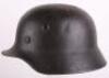 WW2 German Waffen-SS M-40 Steel Combat Helmet - 8