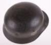 WW2 German Waffen-SS M-40 Steel Combat Helmet - 12