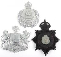 Cardiff City Police Kings Crown Helmet Plate