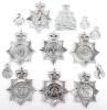 Eight Obsolete Queens Crown Police Helmet Plates - 2