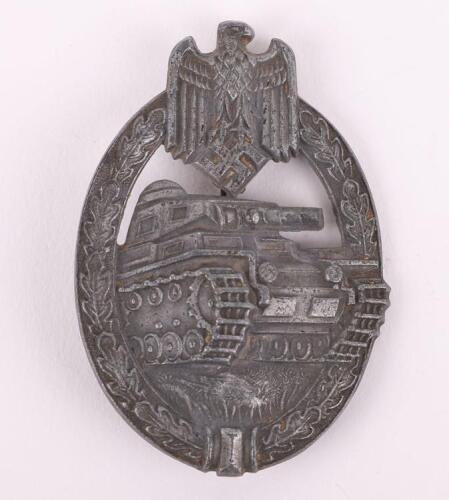 WW2 German Army / Waffen-SS Panzer Assault Badge in Bronze by Hermann Aurich, Dresden