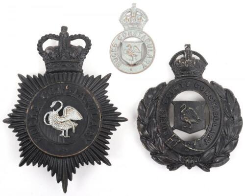 Bucks County Constabulary Kings Crown pre 1935 Night Helmet Plate