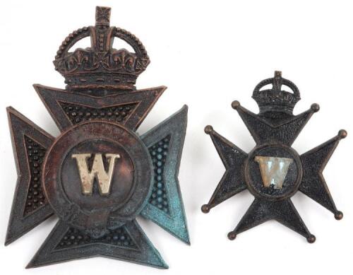 Wiltshire Police Helmet Plate, pre 1935 Kings crown